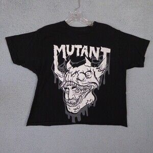 Midnight Tyrannosaurus Shirt Women's Medium Black Cropped Mutation Tour 2019